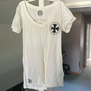 Vintage chrome heart women t shirt